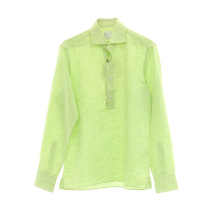 [Used] Maria Santangelo Linen Cotton Pullover Casual Shirt Light Green [Size 38] [GRN] [S/S] [Condition Rank C] [Men&