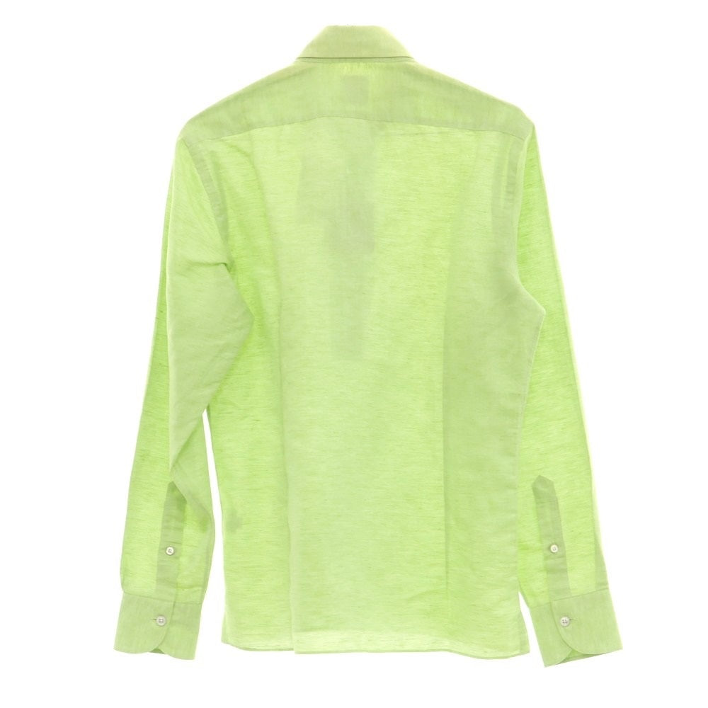 [Used] Maria Santangelo Linen Cotton Pullover Casual Shirt Light Green [Size 38] [GRN] [S/S] [Condition Rank C] [Men&