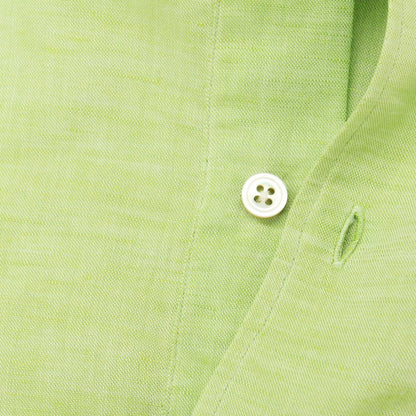 [Used] Maria Santangelo Linen Cotton Pullover Casual Shirt Light Green [Size 38] [GRN] [S/S] [Condition Rank C] [Men&