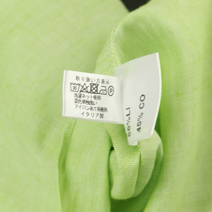 [Used] Maria Santangelo Linen Cotton Pullover Casual Shirt Light Green [Size 38] [GRN] [S/S] [Condition Rank C] [Men&