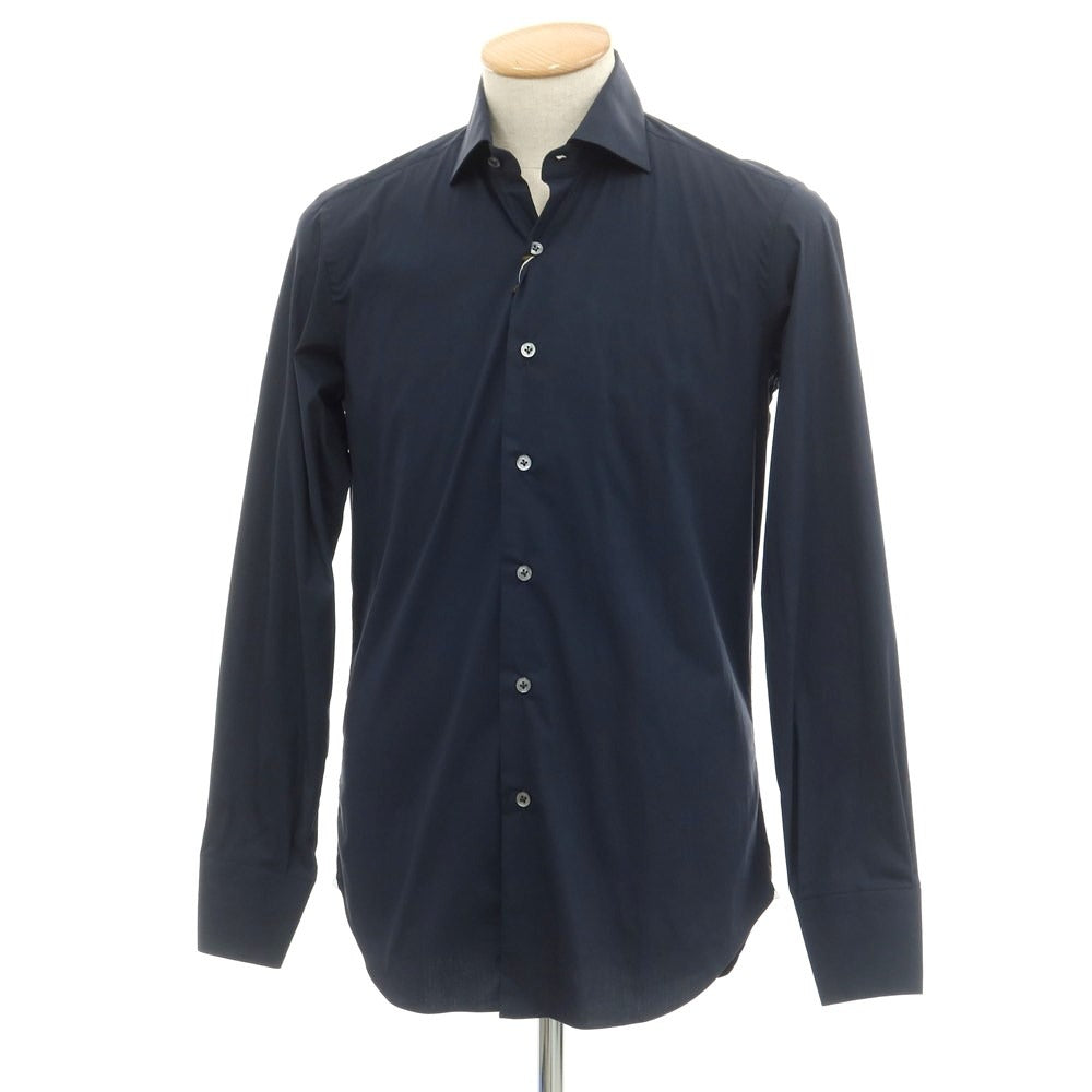 [Used] [Unused] Maria Santangelo Cotton Nylon Wide Collar Casual Shirt Navy [Size 38] [NVY] [S/S/A/W] [Condition Rank S] [Men&