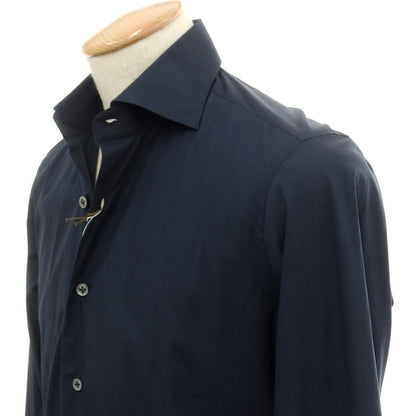 [Used] [Unused] Maria Santangelo Cotton Nylon Wide Collar Casual Shirt Navy [Size 38] [NVY] [S/S/A/W] [Condition Rank S] [Men&