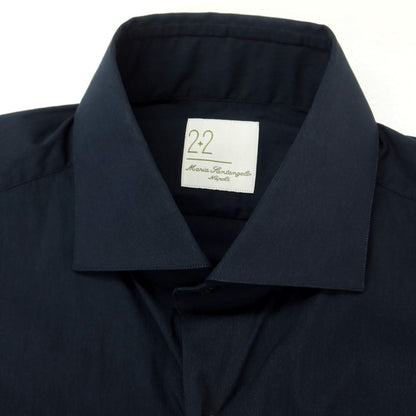 [Used] [Unused] Maria Santangelo Cotton Nylon Wide Collar Casual Shirt Navy [Size 38] [NVY] [S/S/A/W] [Condition Rank S] [Men&