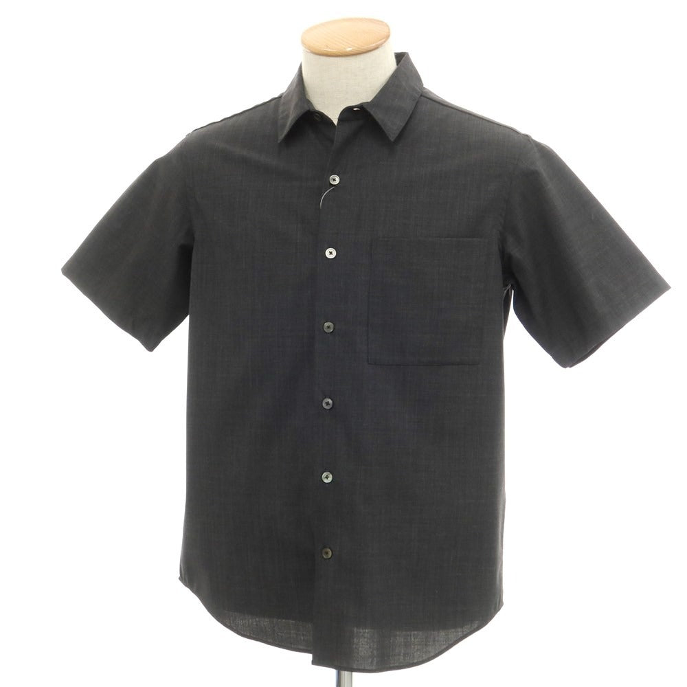 [Used] EDIFICE polyester wool short sleeve shirt, dark grey [Size S] [GRY] [S/S] [Condition Rank B] ​​[Men&