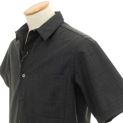 [Used] EDIFICE polyester wool short sleeve shirt, dark grey [Size S] [GRY] [S/S] [Condition Rank B] ​​[Men&