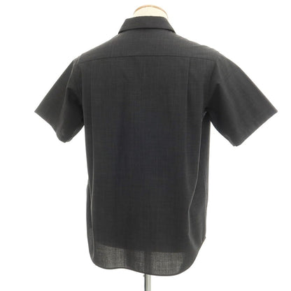 [Used] EDIFICE polyester wool short sleeve shirt, dark grey [Size S] [GRY] [S/S] [Condition Rank B] ​​[Men&