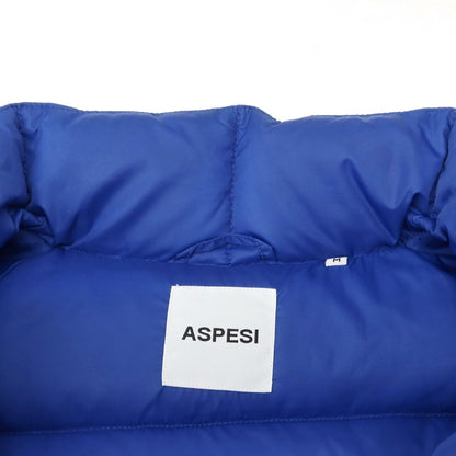 【中古】アスペジ ASPESI ナイロン スタンドカラー ダウンベスト ブルー【 M 】【 状態ランクC 】【 メンズ 】