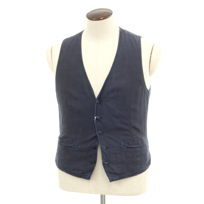 [Used] LARDINI Linen Vest Casual Gilet Dark Navy [Size 48] [NVY] [S/S] [Condition Rank C] [Men&