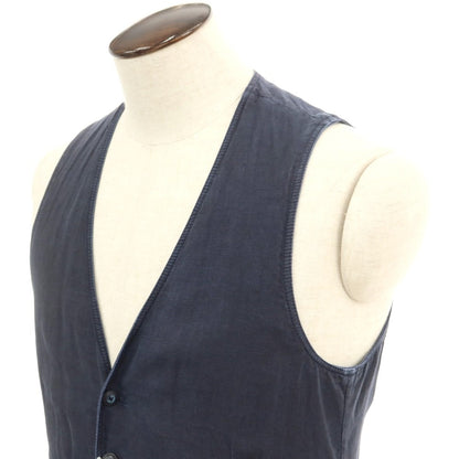 [Used] LARDINI Linen Vest Casual Gilet Dark Navy [Size 48] [NVY] [S/S] [Condition Rank C] [Men&