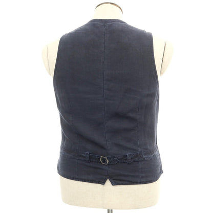 [Used] LARDINI Linen Vest Casual Gilet Dark Navy [Size 48] [NVY] [S/S] [Condition Rank C] [Men&