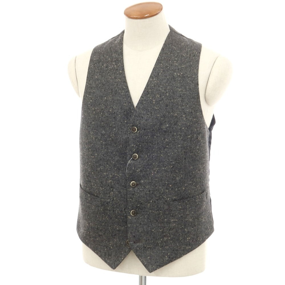 【中古】ハケットロンドン HACKETT LONDON ウールカシミヤ ベスト ドレス系ジレ グレーxブラック【サイズ38】【GRY】【A/W】【状態ランクB】【メンズ】【758996】