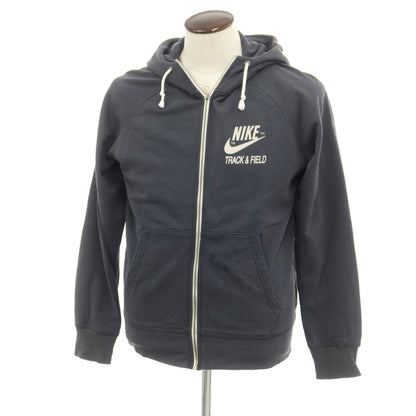 【中古】ナイキ NIKE コットン スウェット ジップアップ パーカー ダークグレー【 L 】【 状態ランクC 】【 メンズ 】