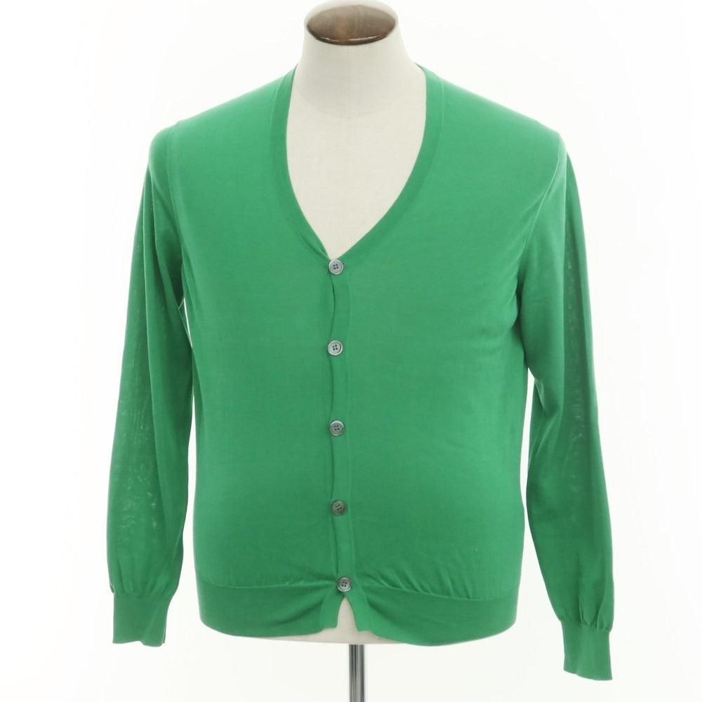 [Used] Drumohr high gauge cotton cardigan, green [48] [Condition rank B] [Men&