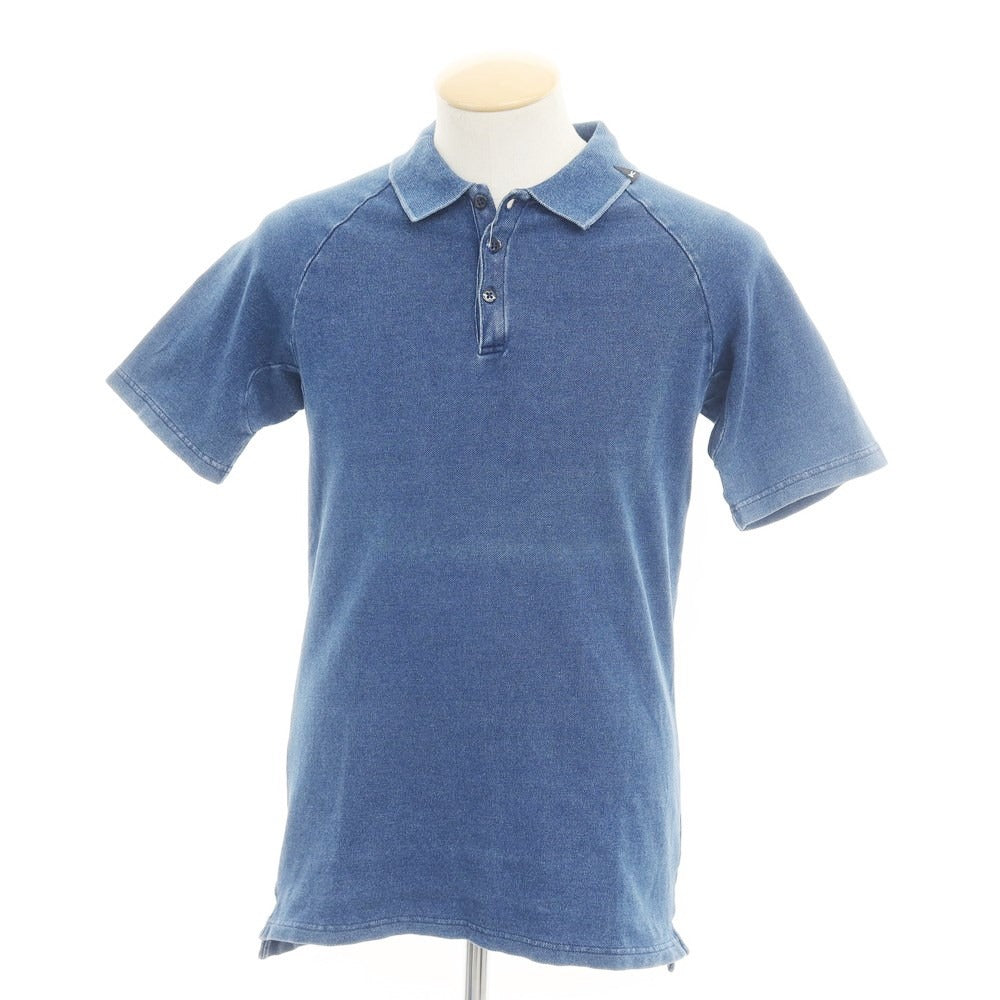 [Used] DENHAM Pique Cotton Short Sleeve Polo Shirt Navy [S] [Condition Rank C] [Men&