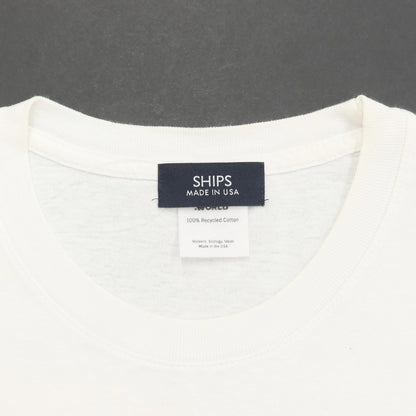 [Used] SHIPS Cotton Pocket Short Sleeve T-Shirt White [S] [Condition Rank C] [Men&