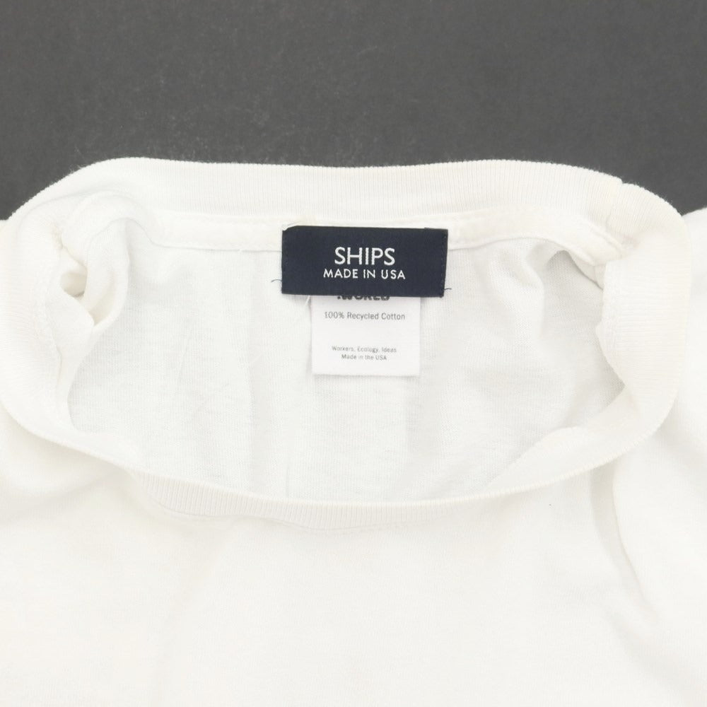 [Used] SHIPS Cotton Pocket Short Sleeve T-Shirt White [S] [Condition Rank C] [Men&