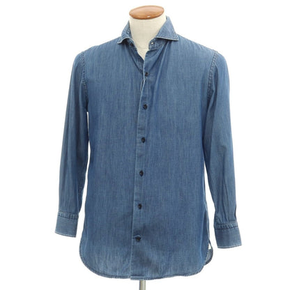 [Used] GUY ROVER Cotton Horizontal Collar Casual Shirt Light Navy [Size M] [NVY] [S/S/A/W] [Condition Rank C] [Men&