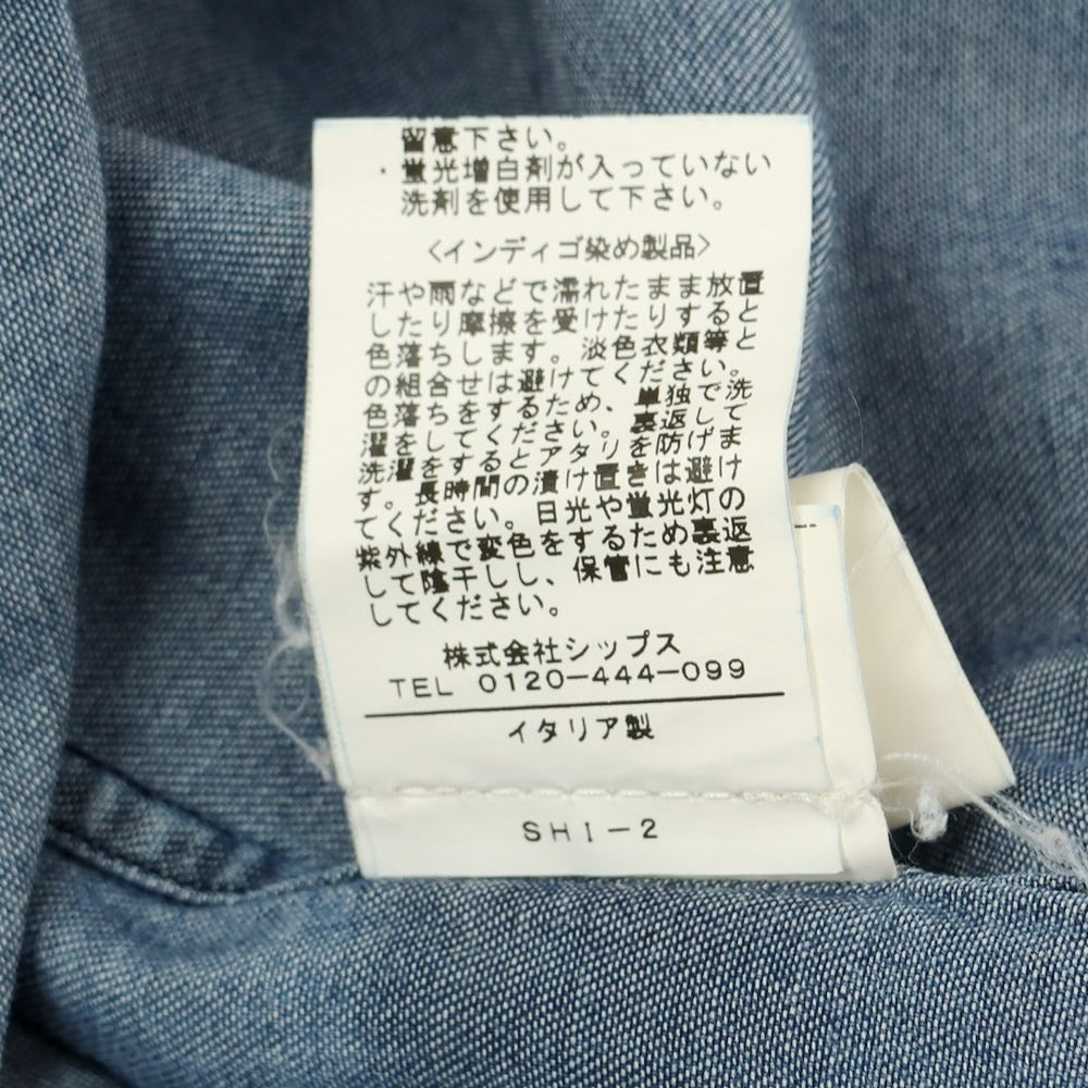 [Used] GUY ROVER Cotton Horizontal Collar Casual Shirt Light Navy [Size M] [NVY] [S/S/A/W] [Condition Rank C] [Men&