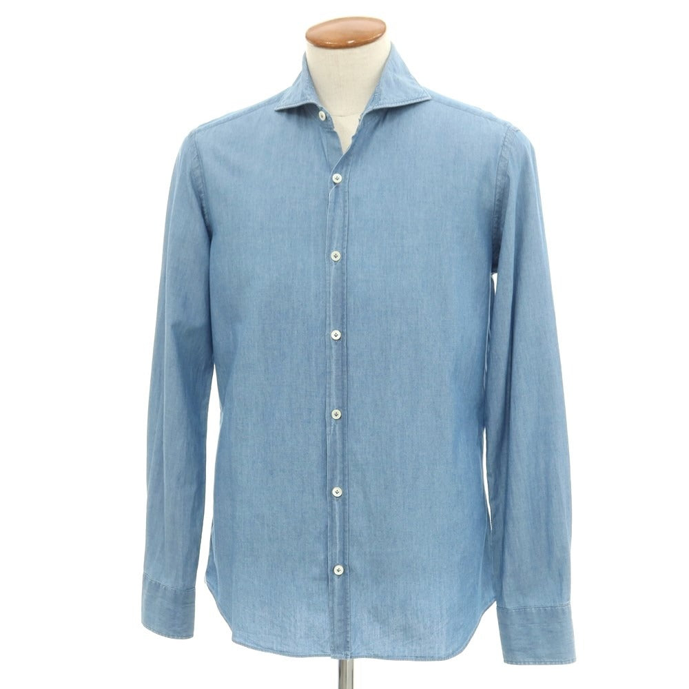 [Used] Giannetto Cotton Horizontal Collar Casual Shirt Light Blue [Size M] [BLU] [S/S/A/W] [Condition Rank C] [Men&