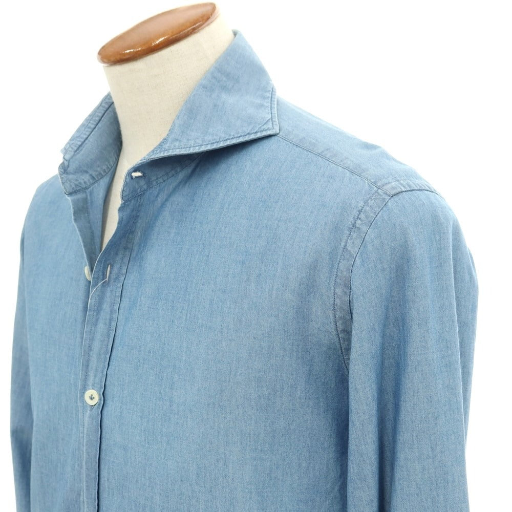 [Used] Giannetto Cotton Horizontal Collar Casual Shirt Light Blue [Size M] [BLU] [S/S/A/W] [Condition Rank C] [Men&