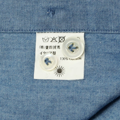 [Used] Giannetto Cotton Horizontal Collar Casual Shirt Light Blue [Size M] [BLU] [S/S/A/W] [Condition Rank C] [Men&