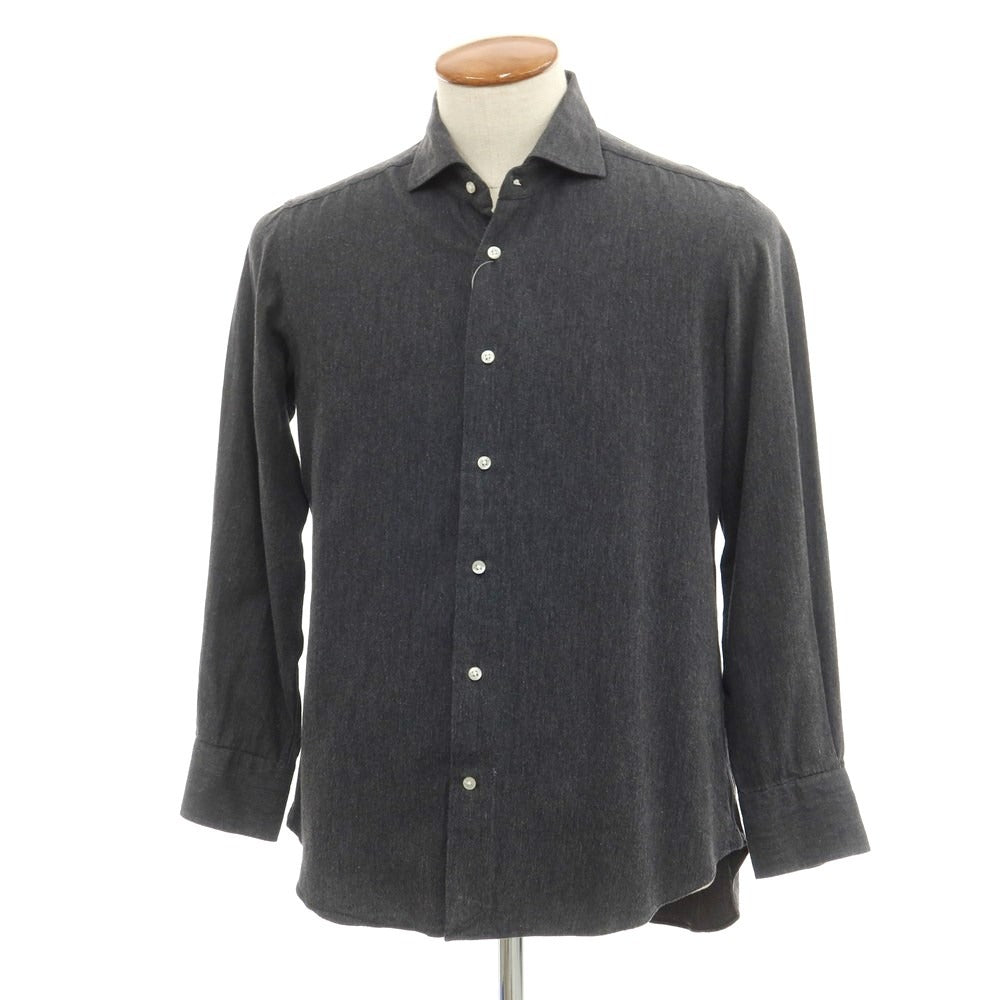 [Used] PIETRO PROVENZALE Cotton Wide Collar Casual Shirt Dark Gray [Size 40] [GRY] [S/S/A/W] [Condition Rank C] [Men&