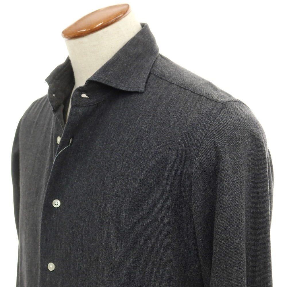 [Used] PIETRO PROVENZALE Cotton Wide Collar Casual Shirt Dark Gray [Size 40] [GRY] [S/S/A/W] [Condition Rank C] [Men&