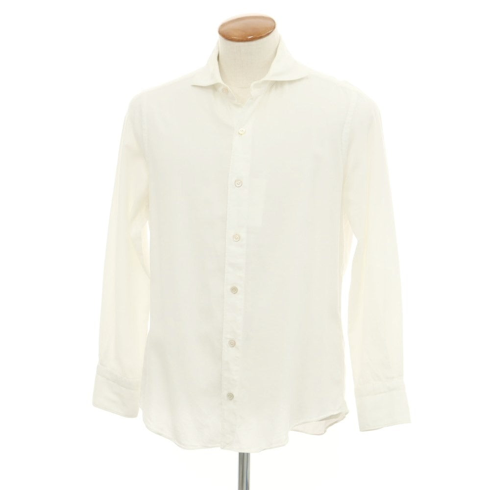 [Used] Finamore Cotton Horizontal Collar Casual Shirt Off White [Size 40] [WHT] [S/S/A/W] [Condition Rank D] [Men&