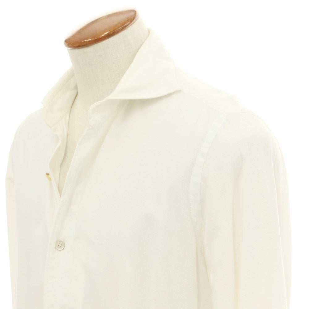 [Used] Finamore Cotton Horizontal Collar Casual Shirt Off White [Size 40] [WHT] [S/S/A/W] [Condition Rank D] [Men&