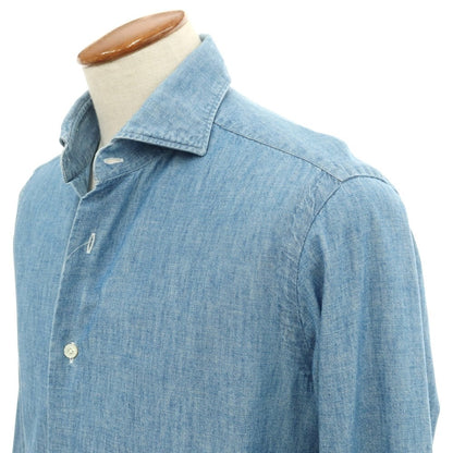 [Used] BARBA Cotton Wide Collar Casual Shirt Blue [Size 40] [BLU] [S/S/A/W] [Condition Rank C] [Men&