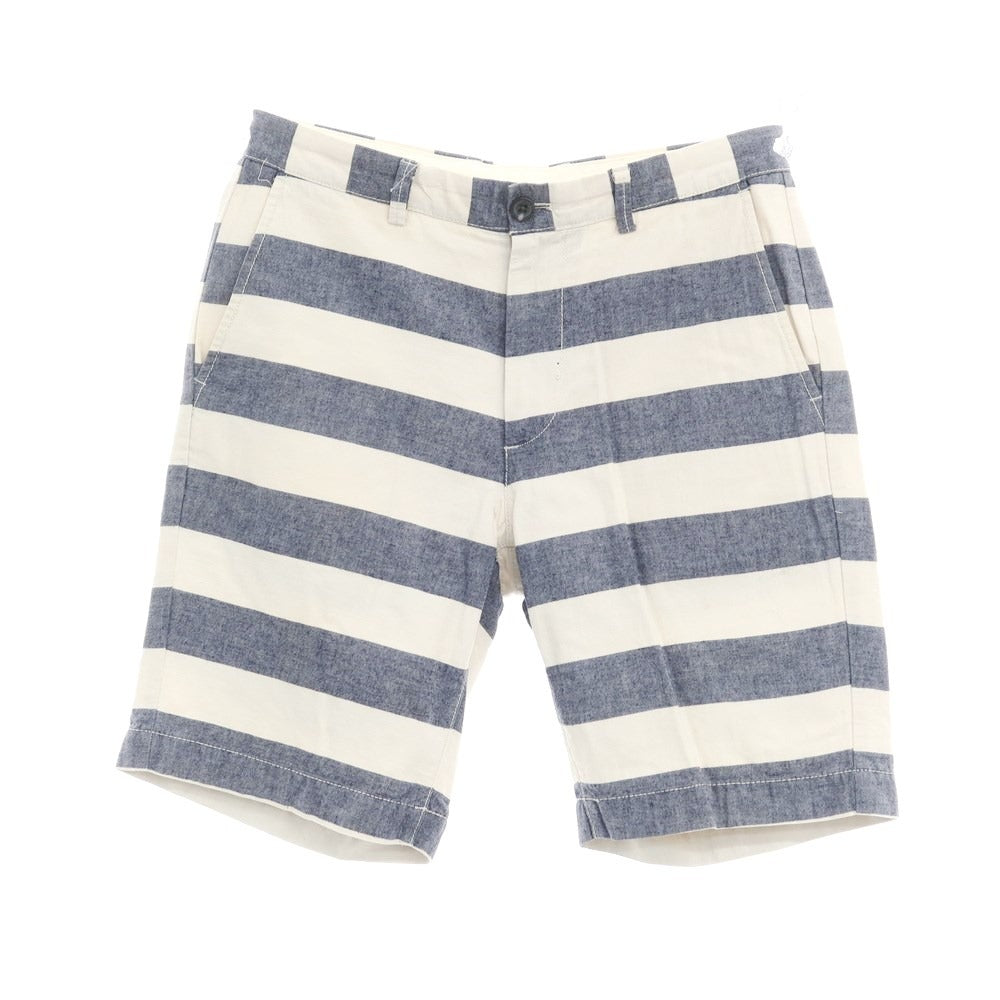 [Used] TRENTA OTTO Cotton Linen Striped Shorts Navy x White [46] [Condition Rank D] [Men&