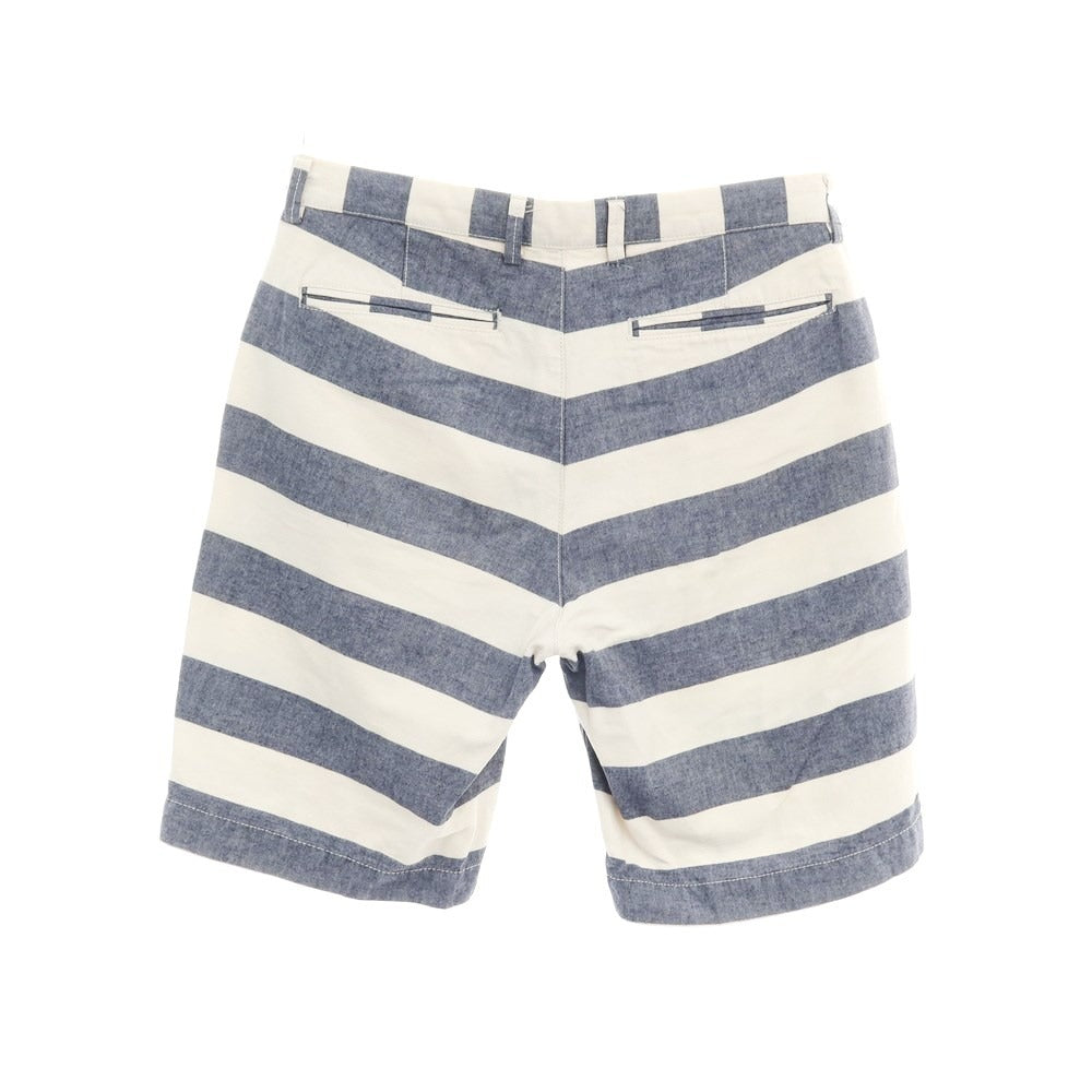 [Used] TRENTA OTTO Cotton Linen Striped Shorts Navy x White [46] [Condition Rank D] [Men&