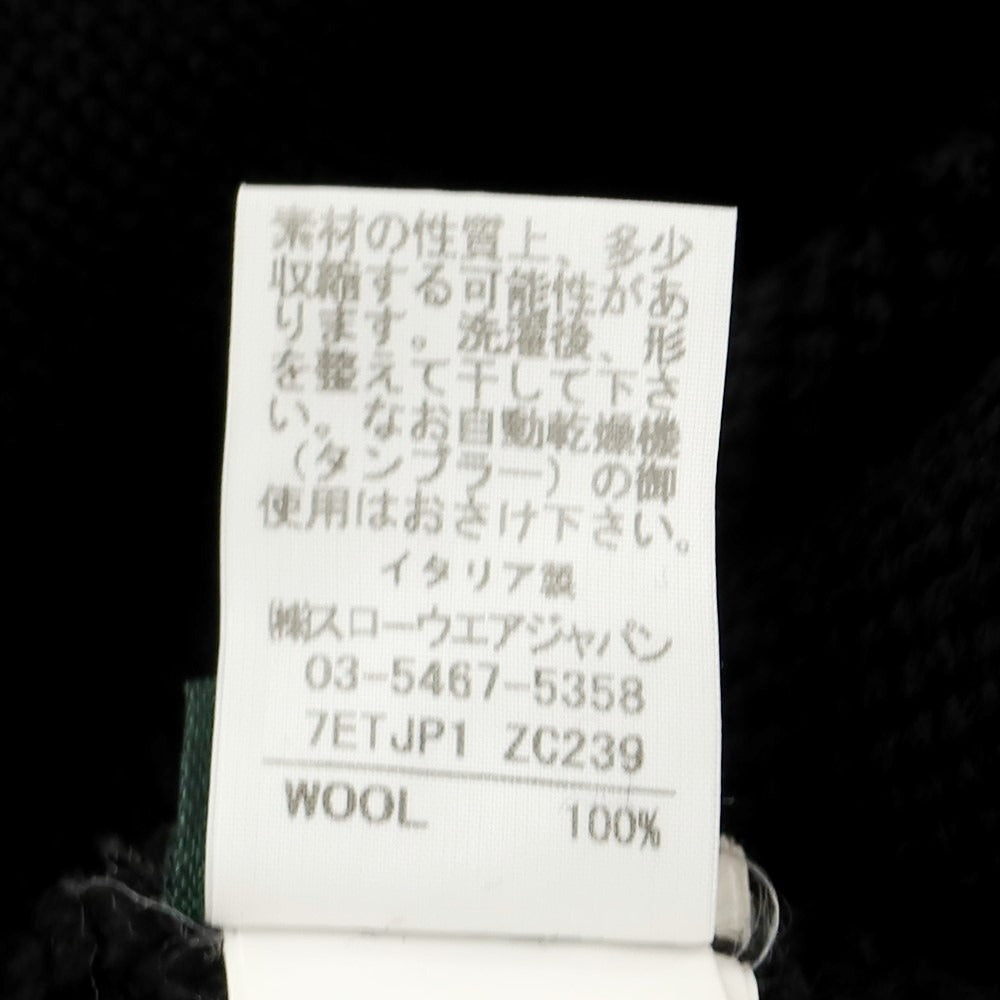 【中古】ザノーネ ZANONE KYOTO ミドルゲージウール スタンドカラー カーディガン ブラック【 46 】【 状態ランクB 】【 メンズ 】