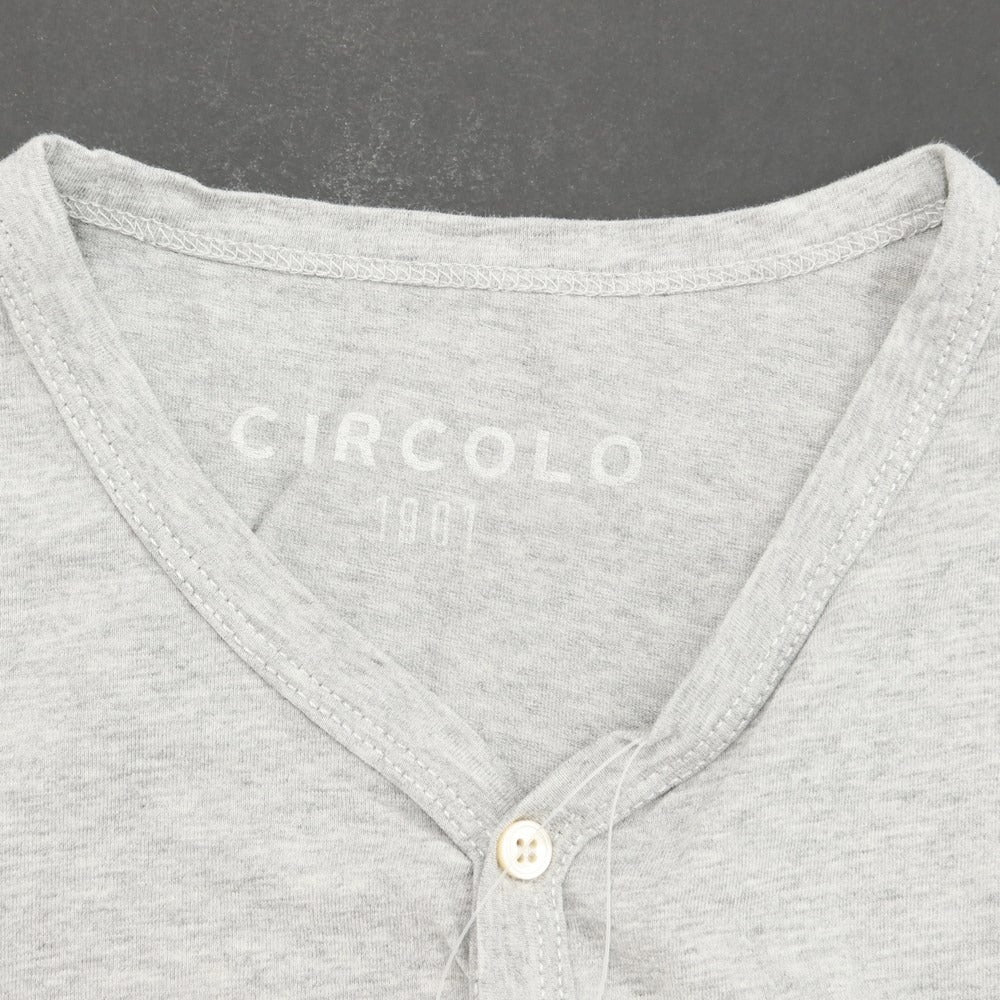 [Used] CIRCOLO 1901 Cotton Henley Neck Short Sleeve T-Shirt Gray [S] [Condition Rank B] [Men&