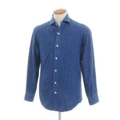 [Used] Maria Santangelo Cotton Wide Collar Casual Shirt Navy [M] [Condition Rank B] ​​[Men&