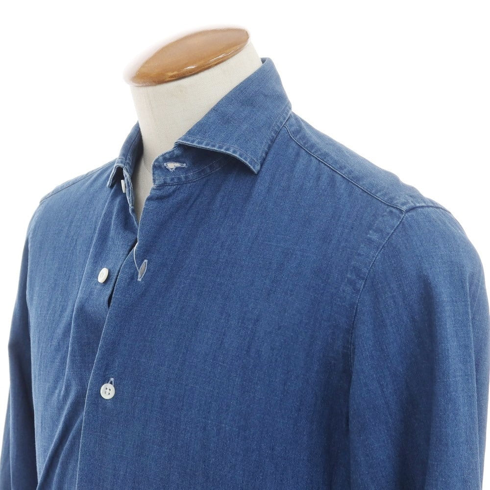 [Used] Maria Santangelo Cotton Wide Collar Casual Shirt Navy [M] [Condition Rank B] ​​[Men&