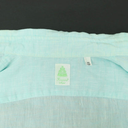 [Used] Finamore Linen Wide Collar Casual Shirt Emerald Green [42] [Condition Rank C] [Women&