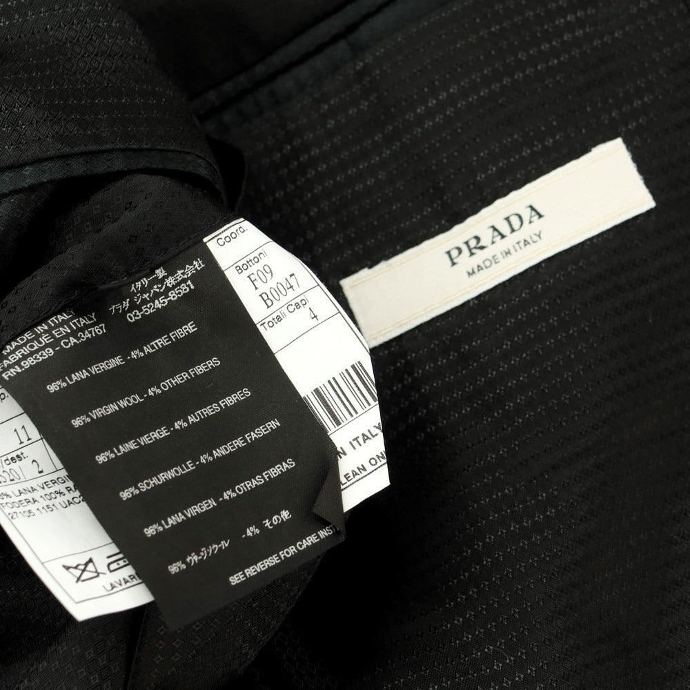 [Used] PRADA Stretch Wool 3B Set Up Formal Suit
 Black [48] [Condition Rank B] ​​[Men&