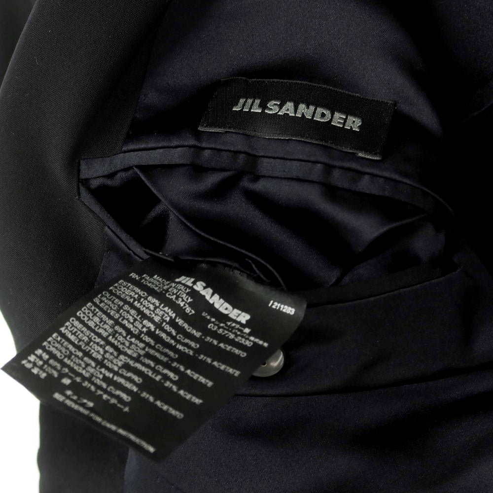 【中古】ジルサンダー JIL SANDER ウール 1つボタン セットアップ スーツ ブラック【サイズ50】【BLK】【S/S】【状態ランクB】【メンズ】