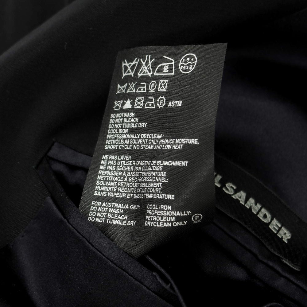 【中古】ジルサンダー JIL SANDER ウール 1つボタン セットアップ スーツ ブラック【サイズ50】【BLK】【S/S】【状態ランクB】【メンズ】