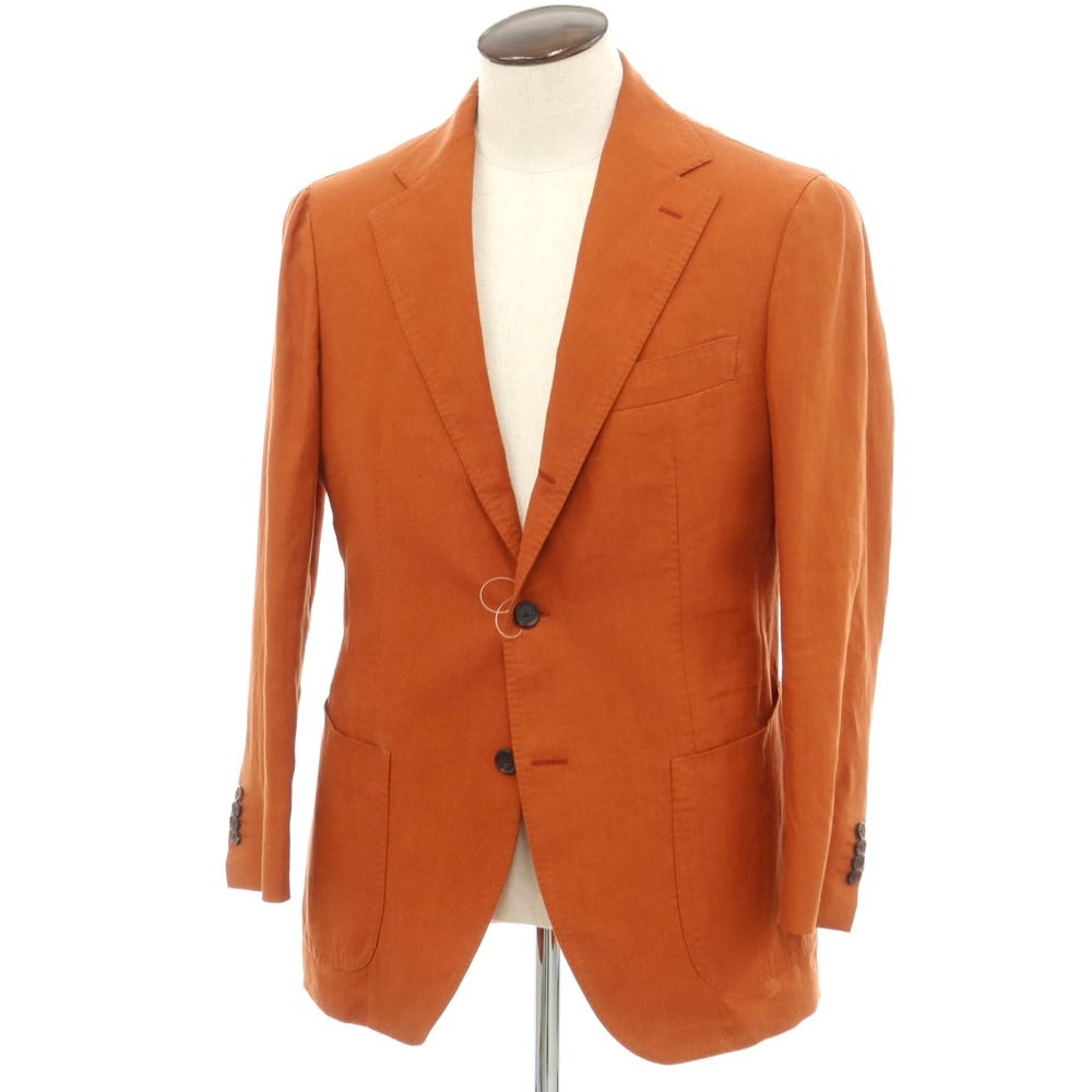 [Used] TITO ALLEGRETTO Linen 3B Casual Jacket Orange Brown [Size 48] [BRW] [S/S] [Condition Rank B] ​​[Men&