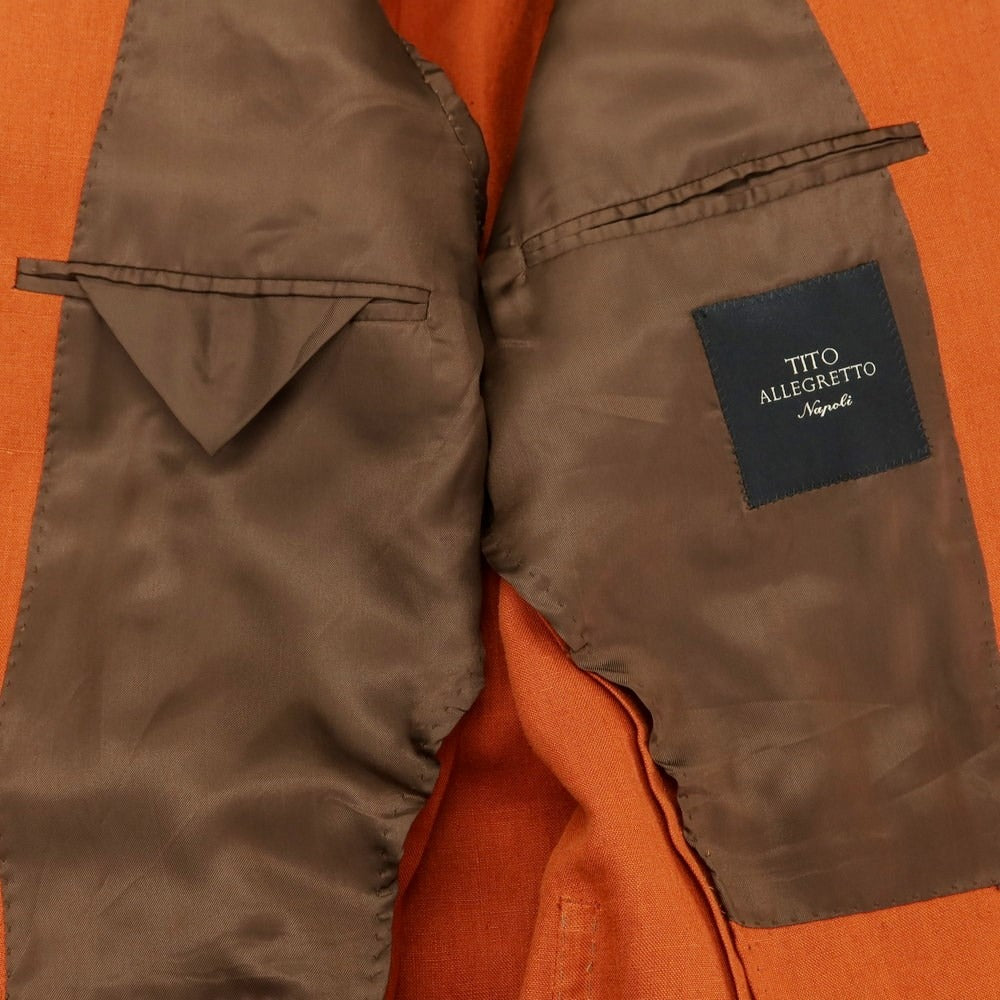 [Used] TITO ALLEGRETTO Linen 3B Casual Jacket Orange Brown [Size 48] [BRW] [S/S] [Condition Rank B] ​​[Men&