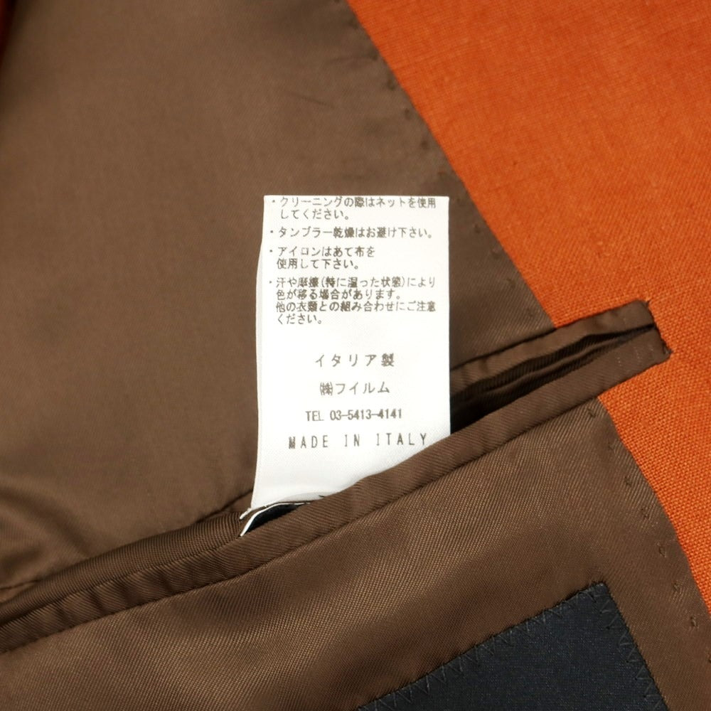 [Used] TITO ALLEGRETTO Linen 3B Casual Jacket Orange Brown [Size 48] [BRW] [S/S] [Condition Rank B] ​​[Men&