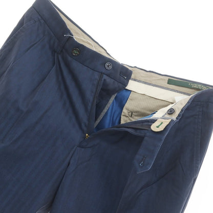 [Used] BERWICH Cotton Two-Pleated Slacks Pants Navy [48] [Condition Rank B] ​​[Men&