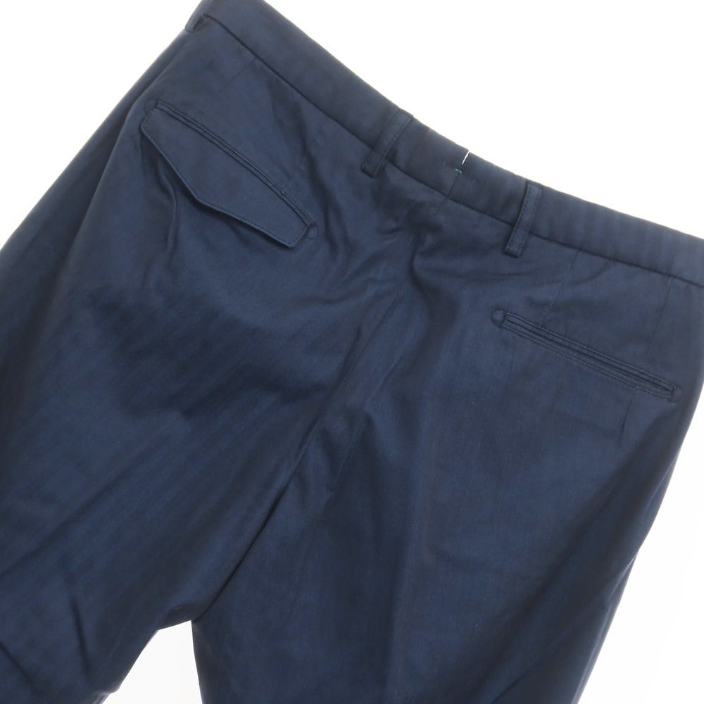 [Used] BERWICH Cotton Two-Pleated Slacks Pants Navy [48] [Condition Rank B] ​​[Men&