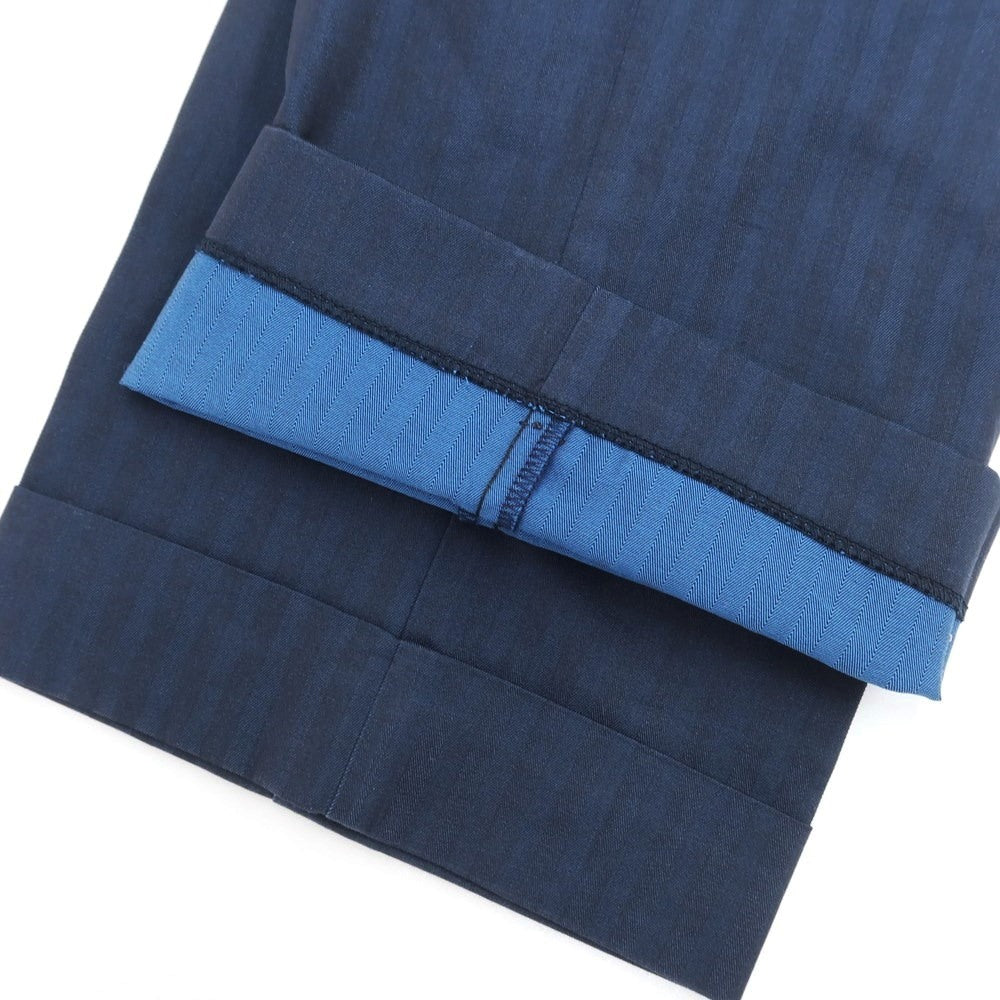 [Used] BERWICH Cotton Two-Pleated Slacks Pants Navy [48] [Condition Rank B] ​​[Men&