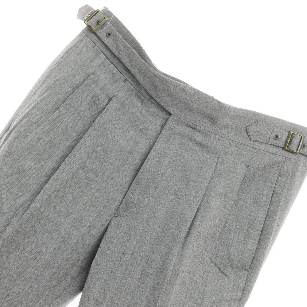 [Used] Sartoria DAL CUORE Wool Two-Pleated Dress Slacks Pants, Grey [48] [Condition Rank B] ​​[Men&