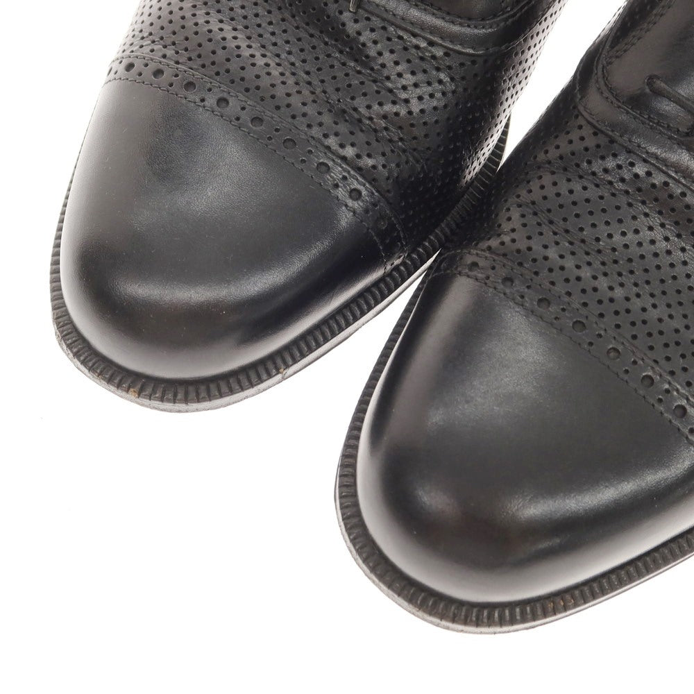 [Used] Salvatore Ferragamo Perforated Leather Dress Shoes Black [7 EE] [Condition Rank B] ​​[Men&