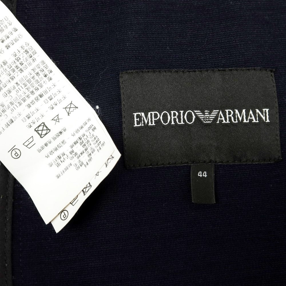 【中古】エンポリオ アルマーニ EMPORIO ARMANI アクリルウールレーヨン ジャージー 2B カジュアルジャケット ネイビー【サイズ44】【NVY】【A/W】【状態ランクD】【メンズ】【758993】