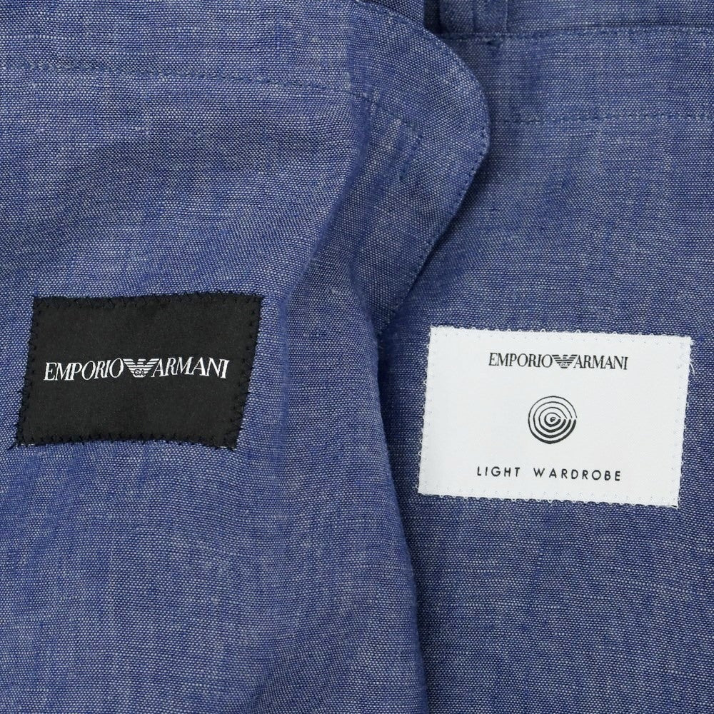 [Used] Emporio Armani EMPORIO ARMANI Linen Unconstructed Jacket Light Navy [44] [Condition Rank C] [Men&